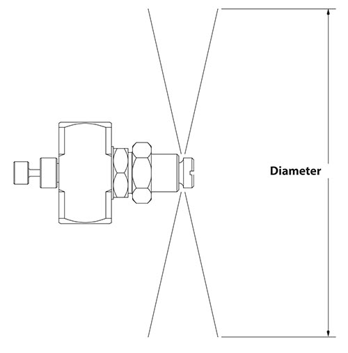 Dimensions - 1/2 FNPT Internal Mix 360 deg Hollow Circular Pattern Atomizing Nozzle Dimensions - 1/2 FNPT Internal Mix 360 deg Hollow Circular Pattern Atomizing Nozzle