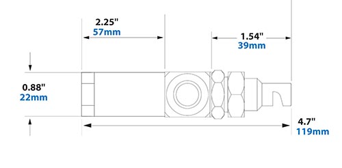 Dimensions - 1/4 FNPT No Drip Internal Mix Deflected Flat Fan Pattern Atomizing Nozzle Dimensions - 1/4 FNPT No Drip Internal Mix Deflected Flat Fan Pattern Atomizing Nozzle